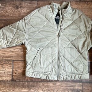Hollister Quilted Jacket in Soft Olive Green